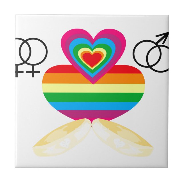 Azulejo De Cerâmica casamento gay (Frente)