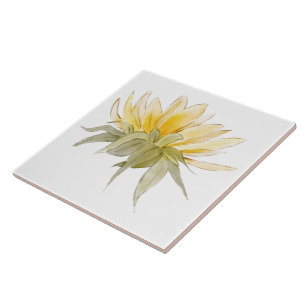 Azulejo De Cerâmica Casamento Luxury Girassol Grande Branco