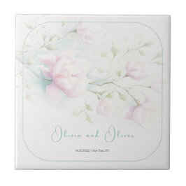 Azulejo De Cerâmica Casamento Rosa Magnolia