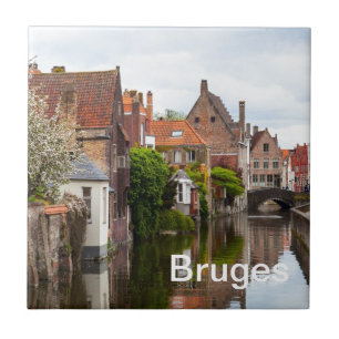 Azulejo De Cerâmica Casas antigas de Bruges, Bélgica