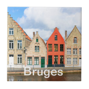 Azulejo De Cerâmica Casas antigas de Bruges, Bélgica