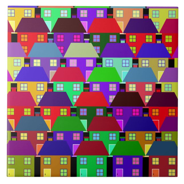 AZULEJO DE CERÂMICA  CASAS COMUNIDADE LAR COLORIDA (Frente)
