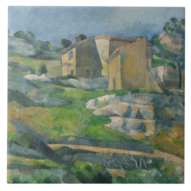 Azulejo De Cerâmica Casas de Paul Cezanne | no Provence: O Riaux V (Frente)