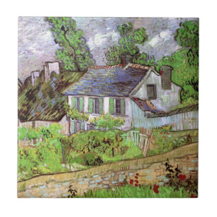 Azulejo De Cerâmica Casas em Auvers por Vincent van Gogh
