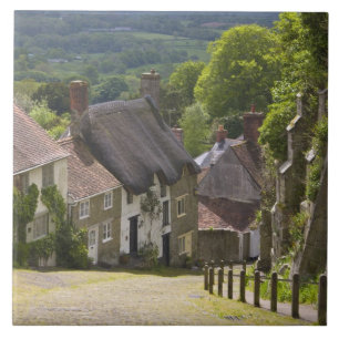 Azulejo De Cerâmica Casas em Gold Hill, Shaftesbury, Dorset,