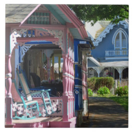 Azulejo De Cerâmica Casas em uma fileira - Martha's Vineyard