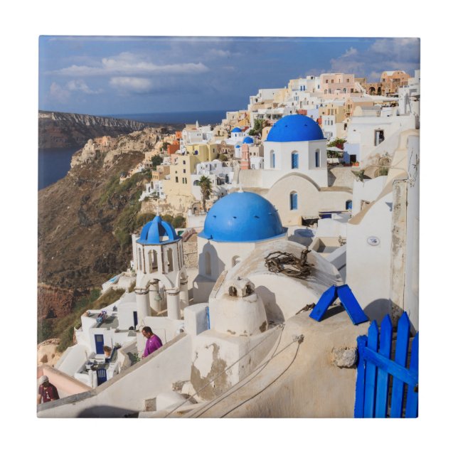 Azulejo De Cerâmica Casas Tradicionais Gregas (Frente)