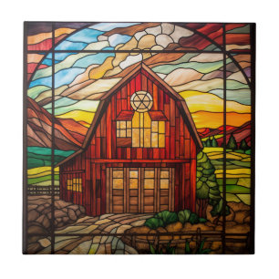 Azulejo De Cerâmica casca de vidro corada em falso