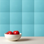 Azulejo De Cerâmica Cascata aqua de cor simples azul<br><div class="desc">Cascata aqua design azul de cor simples.</div>