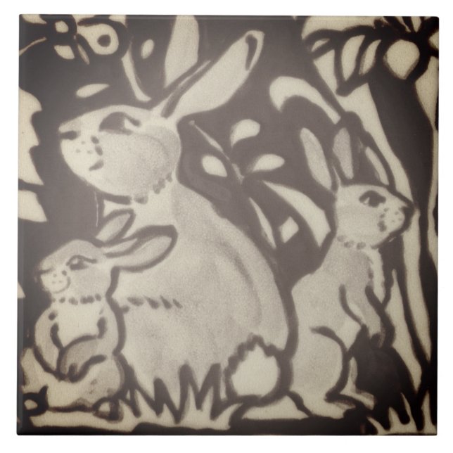 Azulejo De Cerâmica Castanho Coelho Floral Folhagem Foliar Decoração F (Frente)