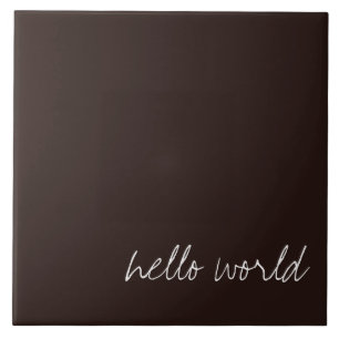 Azulejo De Cerâmica Castanho Escuro Personalizado