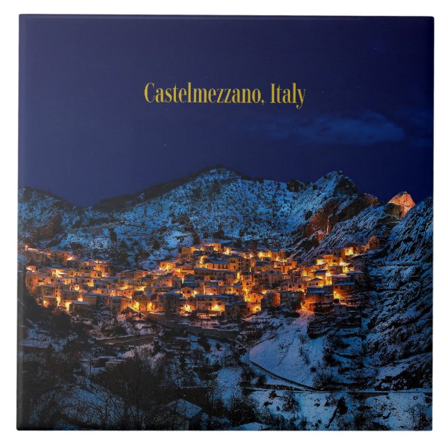 Azulejo De Cerâmica Castelmezzano, Itália (Frente)