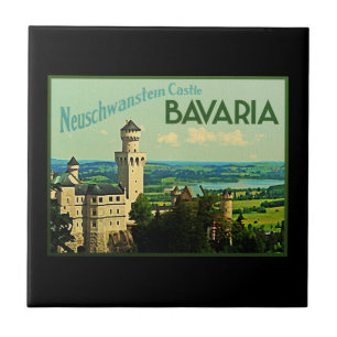 Azulejo De Cerâmica Castelo de Baviera Alemanha Neuschwanstein