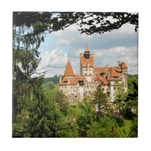 Azulejo De Cerâmica Castelo de Dracula na Transilvânia, Romania