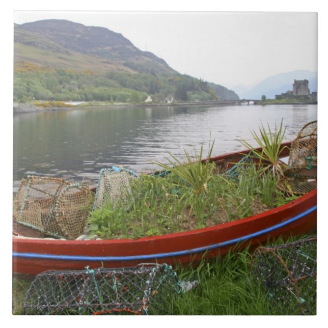 Azulejo De Cerâmica Castelo de Eilean Donan, Escócia. O famoso Eilean  (Frente)