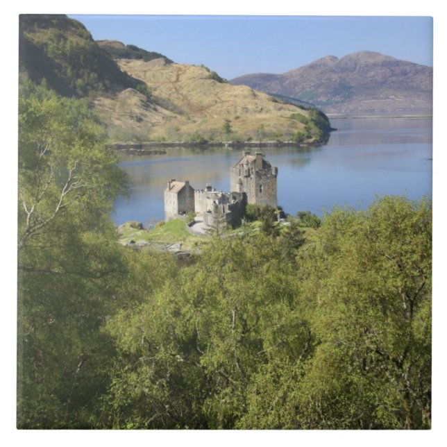 Azulejo De Cerâmica Castelo de Eilean Donan, Escócia. O famoso Eilean (Frente)