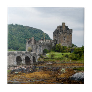 Azulejo De Cerâmica Castelo de Eilean Donan, Loch Duich - Escócia, Re