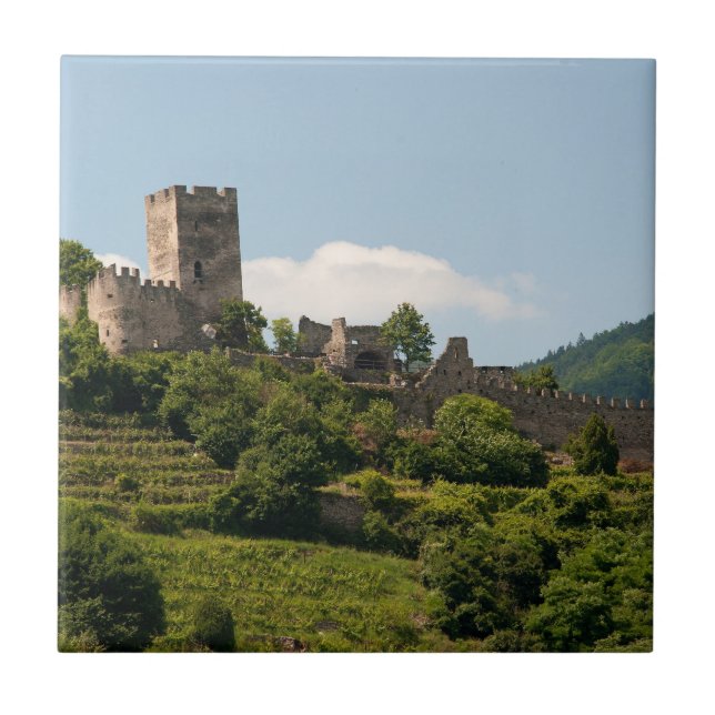 Azulejo De Cerâmica Castelo de Knight em Wachau Áustria (Frente)