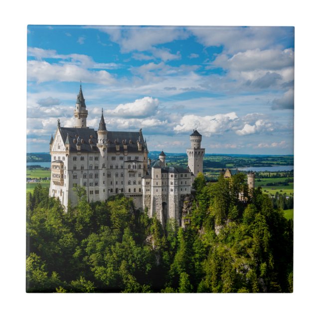 Azulejo De Cerâmica Castelo de Neuschwanstein - Baviera - Alemanha (Frente)