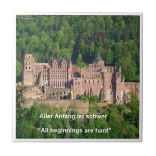 Azulejo De Cerâmica Castelo de Neuschwanstein Frankfurt & Citação Alem