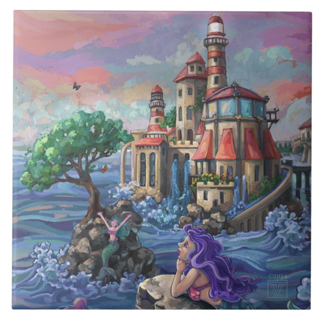 Azulejo De Cerâmica Castelo de Sereia (Frente)