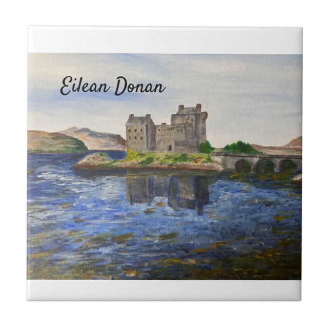 Azulejo De Cerâmica Castelo Eilean Donan (Frente)