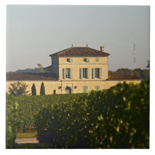 Azulejo De Cerâmica Castelo Lafleur Petrus e vinha, em Pomerol,