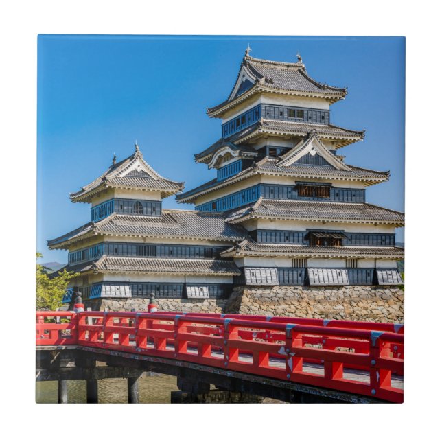 Azulejo De Cerâmica Castelo Matsumoto e ponte (Frente)