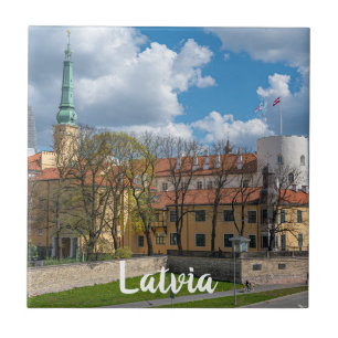 Azulejo De Cerâmica Castelo Riga em Riga, Letónia