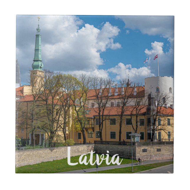 Azulejo De Cerâmica Castelo Riga em Riga, Letónia (Frente)