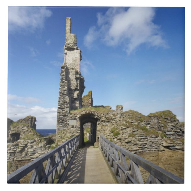 Azulejo De Cerâmica Castelo Sinclair Girnigoe, Wick, Caithness, 2 (Frente)