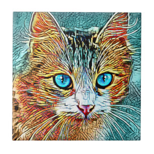 Azulejo De Cerâmica Cat 685 Laranja Turquesa