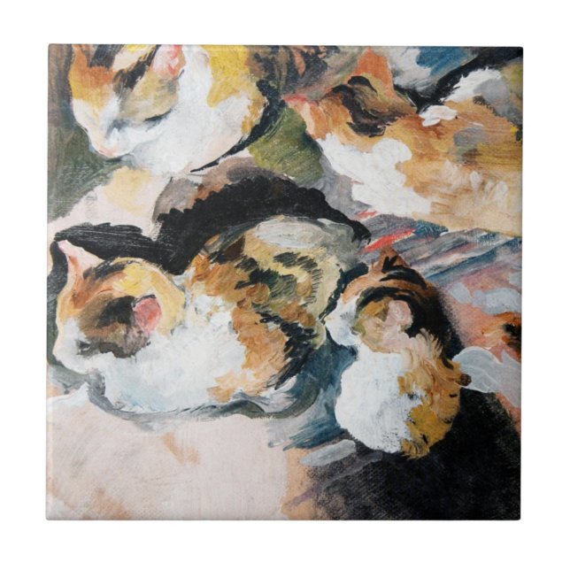 Azulejo De Cerâmica Cat, August Macke (Frente)