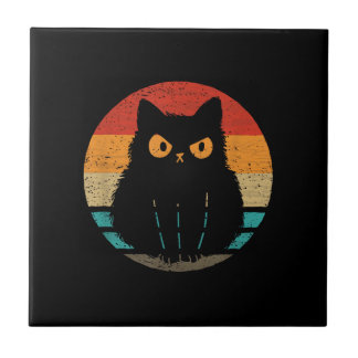 Azulejo De Cerâmica Cat Retro Style Vintage T-Shirt for Men Women Kids
