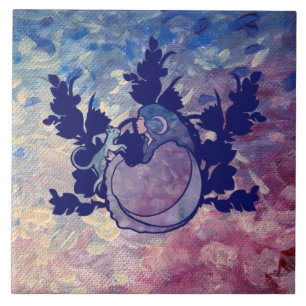 Azulejo De Cerâmica Cat Witch Moon Goddese Wiccan Cat Person Invitati