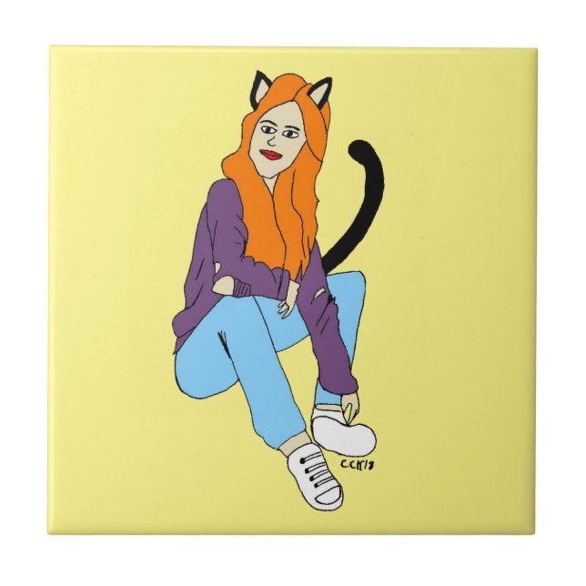Azulejo De Cerâmica catadora (Frente)