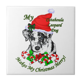Azulejo De Cerâmica Catahoula Leopard Dog Natal