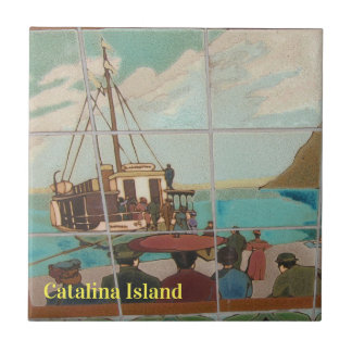 AZULEJO DE CERÂMICA  CATALINA ISLAND CERAMIC TILE BOAT TO CATALINA