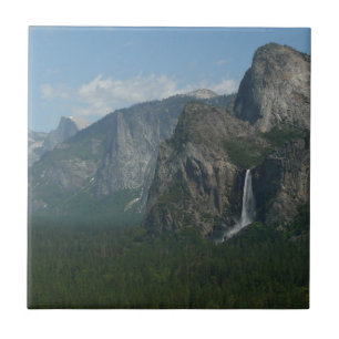 Azulejo De Cerâmica Cataratas Bridalveil e Half Dome em Yosemite