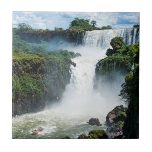 Azulejo De Cerâmica Cataratas do Iguaçu Rodeadas por Selva