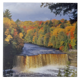 Azulejo De Cerâmica Cataratas superiores de Tahquamenon em UP Michigan