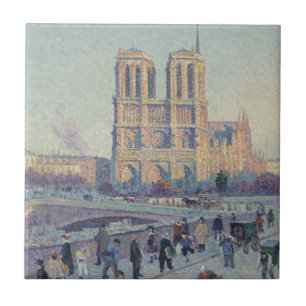 Azulejo De Cerâmica Catedral de Notre Dame Paris Pintura Clássica Fran