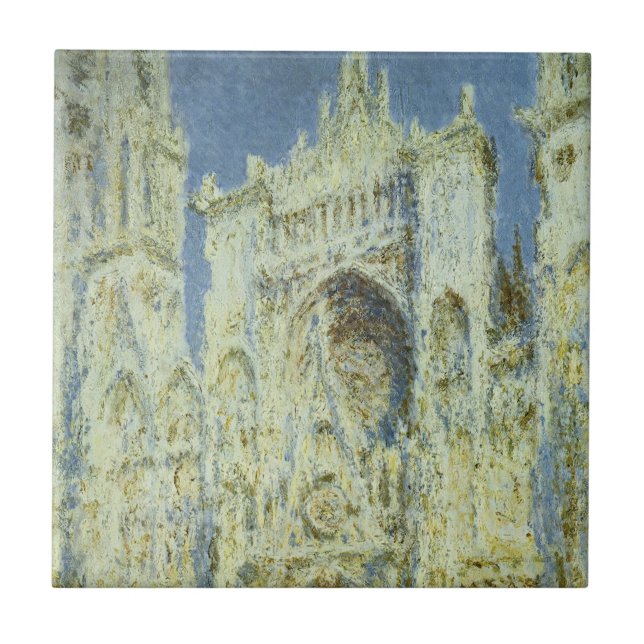 Azulejo De Cerâmica Catedral de Rouen West Facade Sunlight, Claude Mon (Frente)