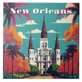 Azulejo De Cerâmica Catedral de São Luís de Nova Orleans