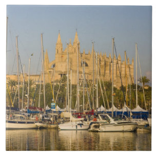 Azulejo De Cerâmica Catedral e marina, Palma, Mallorca, Espanha 2