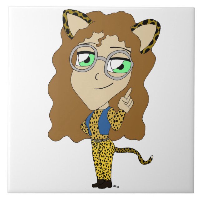 Azulejo De Cerâmica catgirl chibi (Frente)