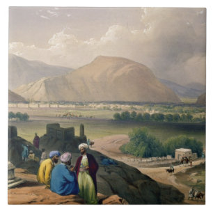 Azulejo De Cerâmica Caubul, de uma terra de enterramento na montanha