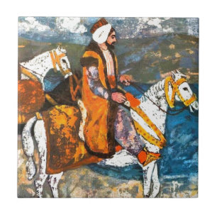 Azulejo De Cerâmica Cavaleiro árabe