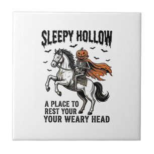 Azulejo De Cerâmica Cavaleiro Sem Cabeça Sleepy Hollow Halloween Vinta