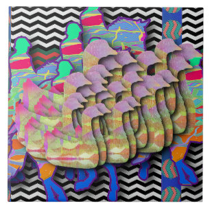 Azulejo De Cerâmica Cavaleiros Equinos e animais selvagens Menagerie